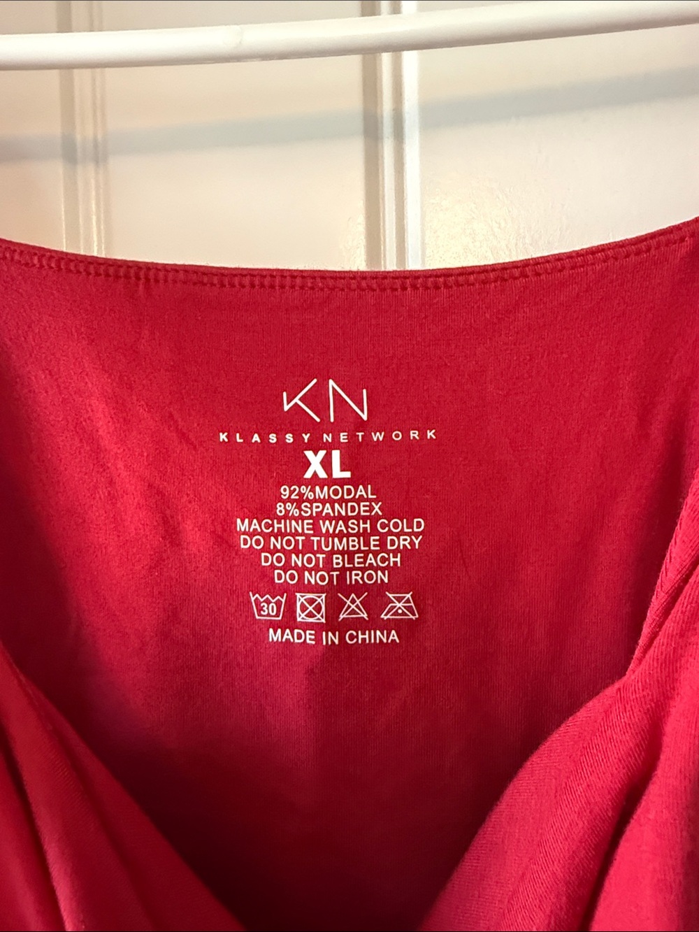 Klassy Network Red Tank Top Built in Bra - Picture 2 of 3